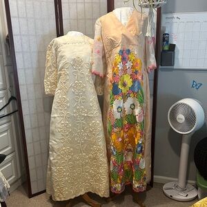 Floral Embroidered Cream Dress